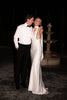 satin wedding dress