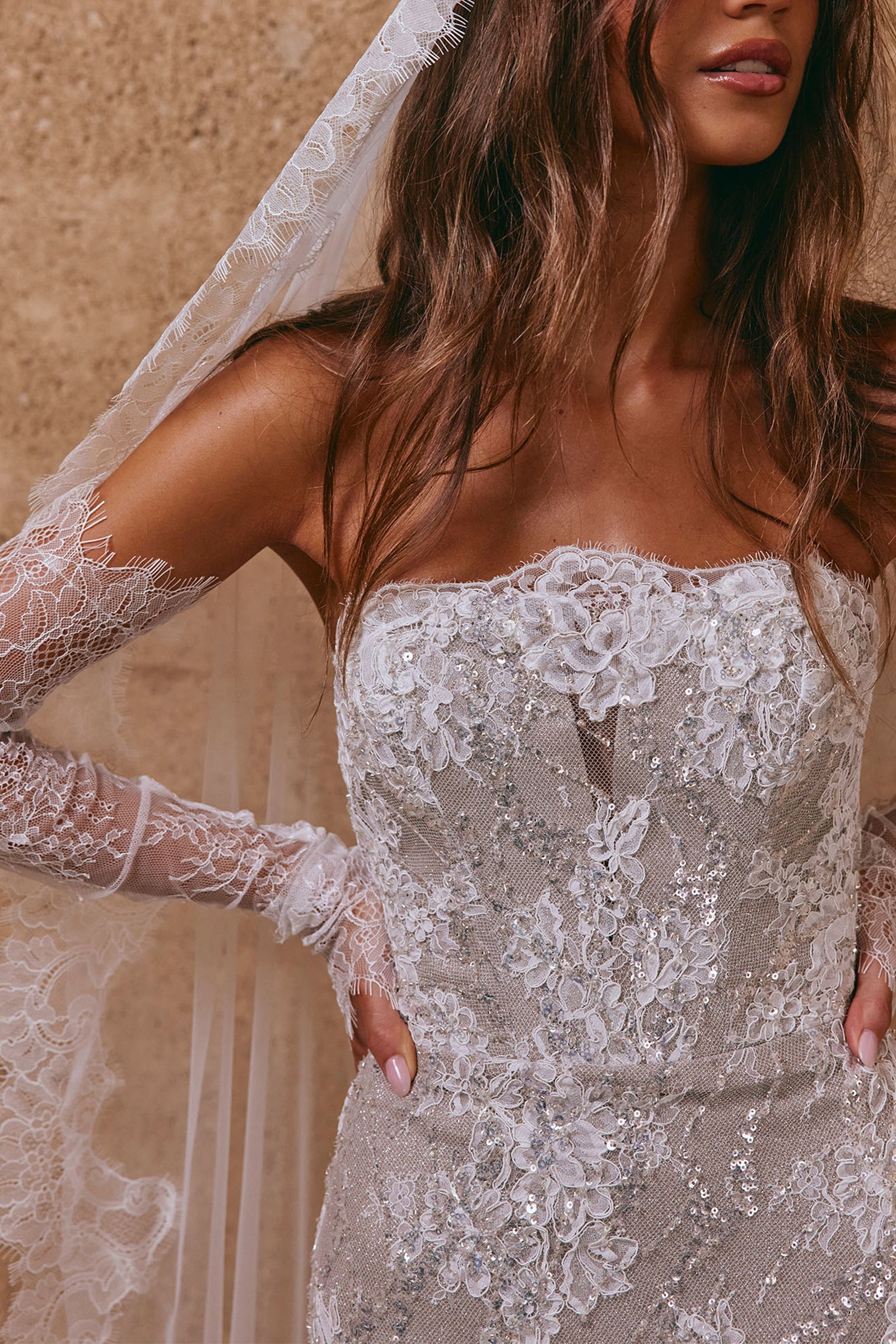Strapless Boho Wedding Dress_XS_