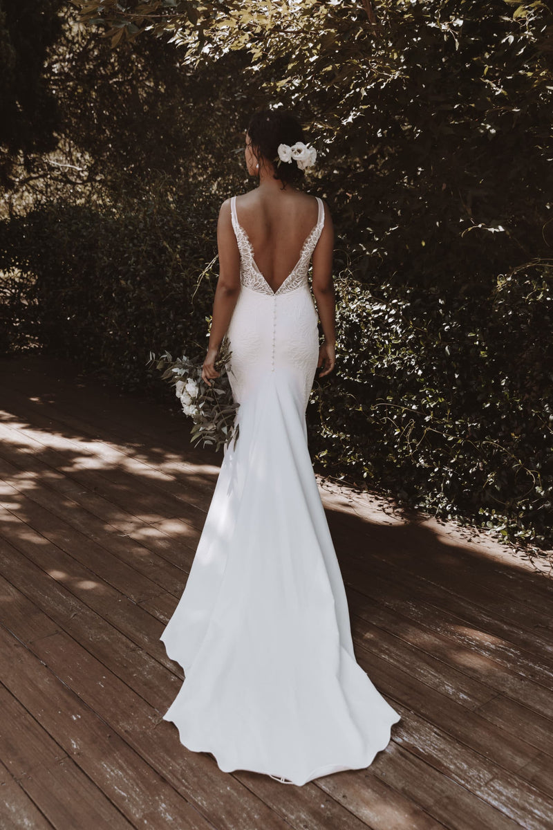 トップス Heve Swan Grace BL Lena | Crepe Wedding Dress – Grace Loves Lace CA