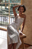 Anya Midi Dress in Moonshine