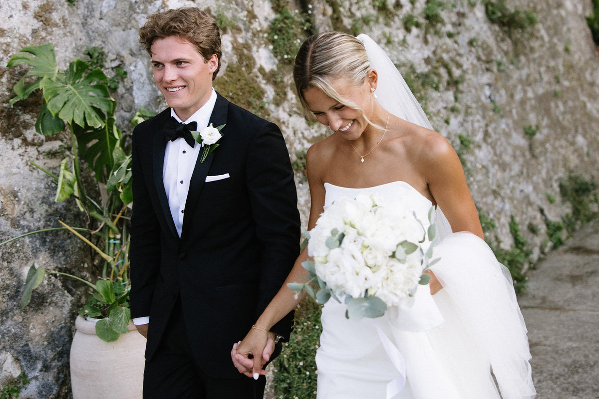 Gabe and Elizabeth in the Phoebe Gown – Grace Loves Lace CA