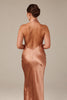 Rose gold plunge neck bridesmaids dress_L_