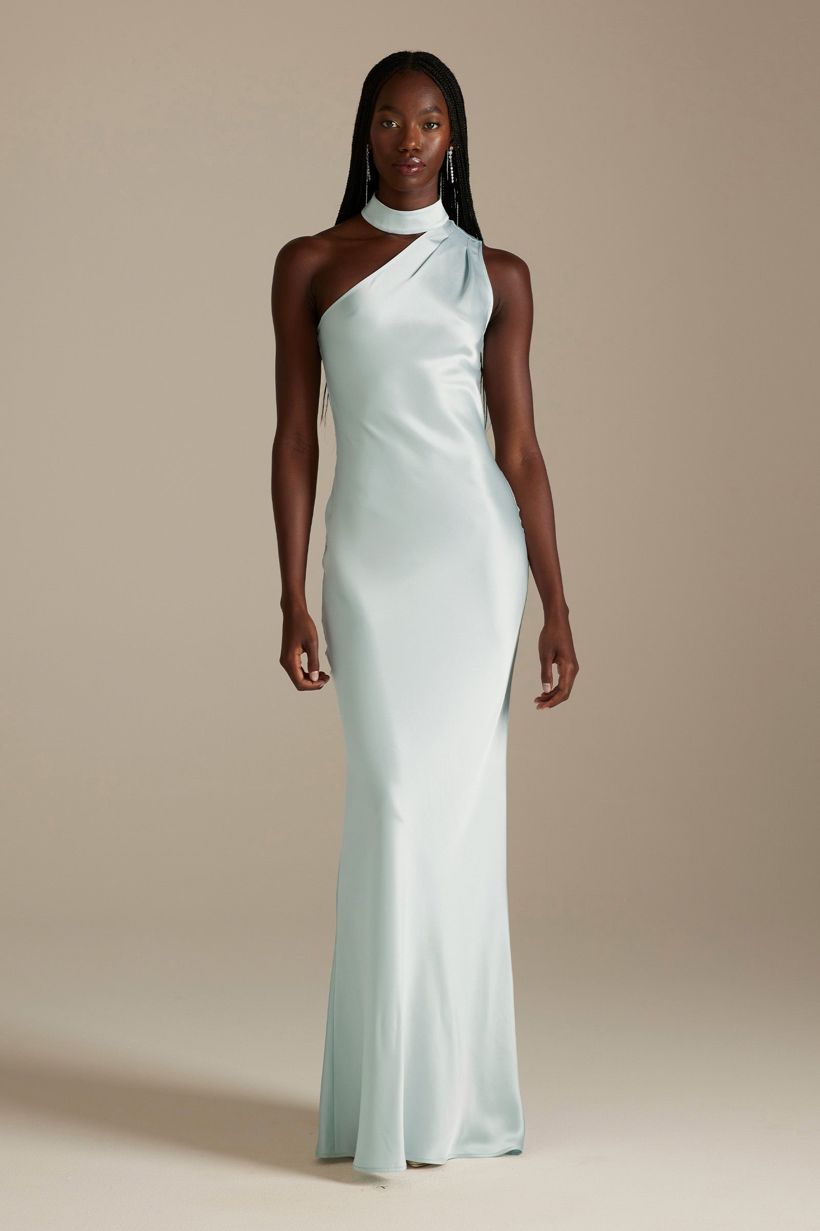 Billie Blue One Shoulder Bridesmaids Dress_XS_