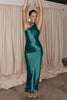 Teal one shoulder bridesmaid dress_XS_