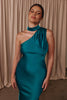 Teal one shoulder bridesmaid dress_L_