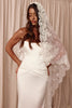 Strapless satin wedding dress_XS_