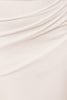 Close-up of beige fabric with soft folds