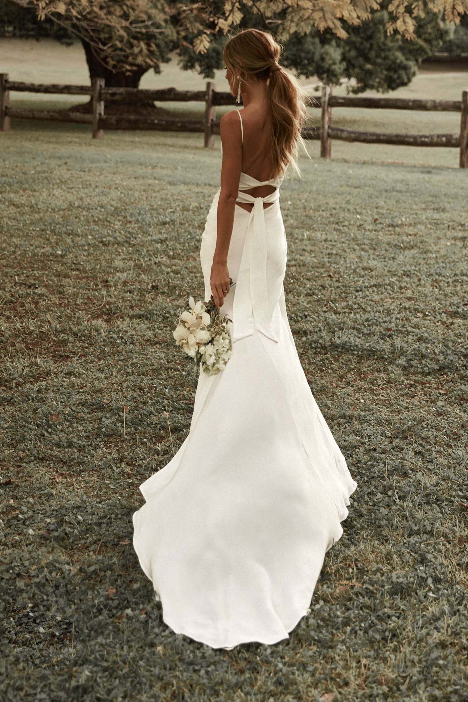 Bella Wedding Dress | Silk Bridal Gown – Grace Loves Lace CA