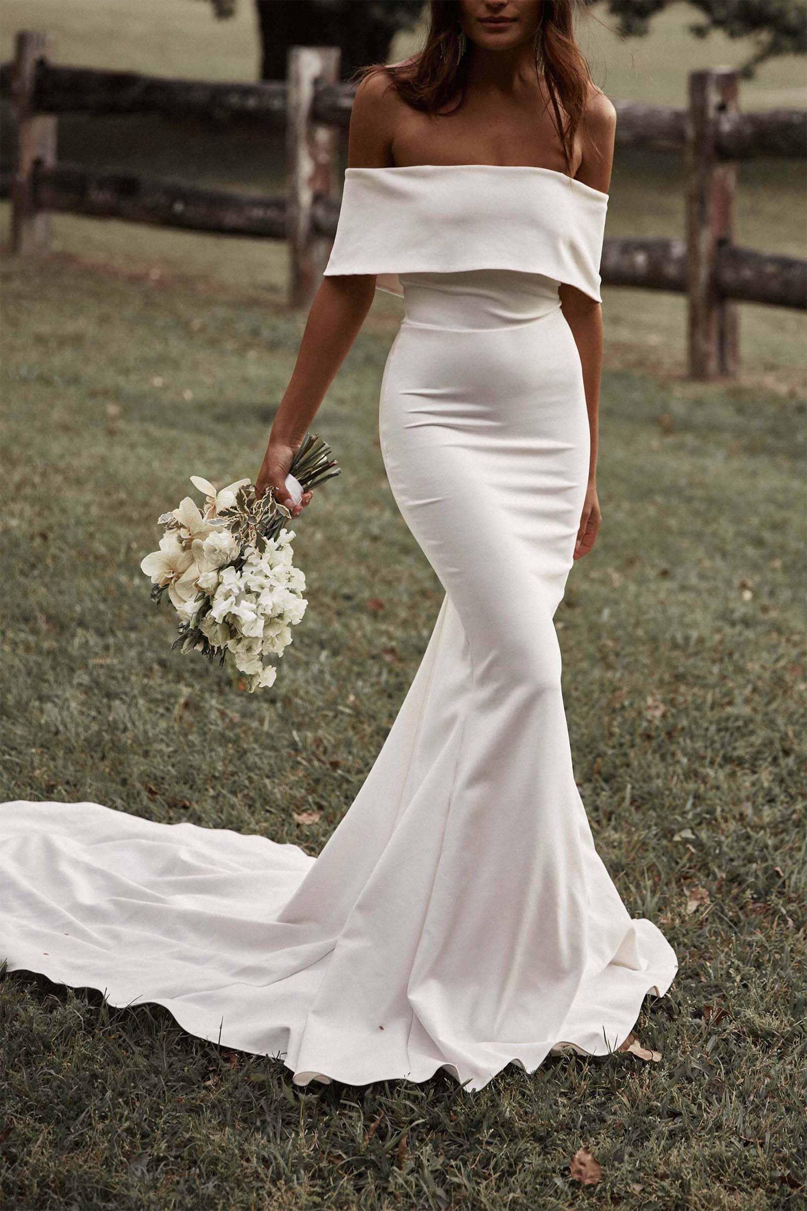 off the shoulder wedding dress canada Australian designed wedding dresses at Sash + Bustle