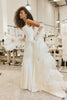 Woman wearing a wedding dress in our design house