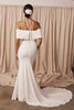 Off-the-shoulder crepe wedding dress_XS_