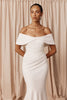 Off-the-shoulder crepe wedding dress_XS_
