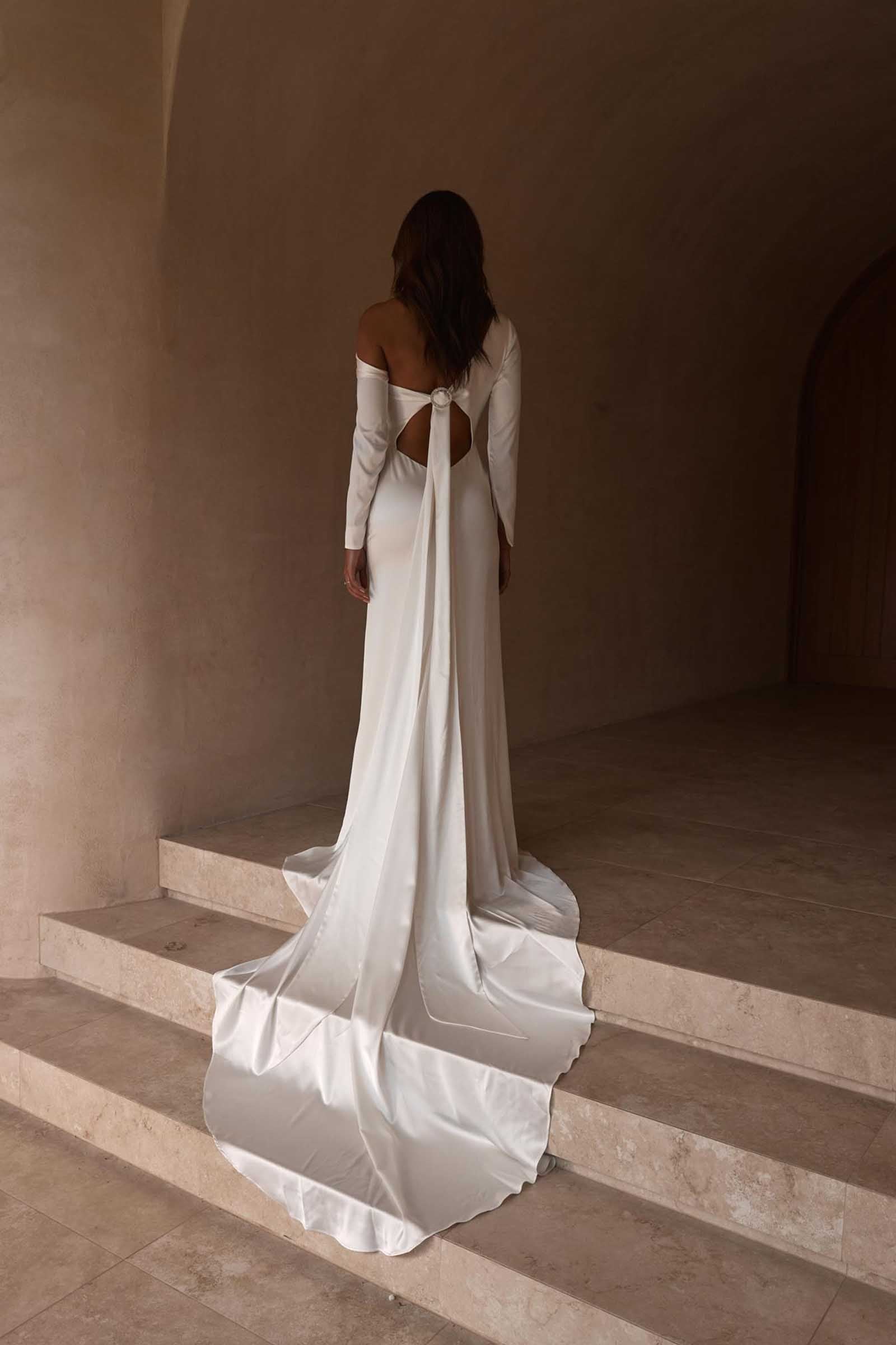 Bella Wedding Dress  Silk Bridal Gown – Grace Loves Lace CA