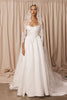 Strapless basque waist wedding dress with mantilla veil_XS_