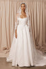 Strapless basque waist wedding dress with mantilla veil_XS_