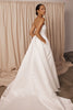 Strapless satin A-line wedding dress_XS_
