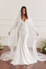 offer the shoulder wedding dress with veil_XS_