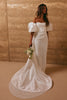Strapless Lace Wedding Dress with bridal cape_XS_