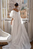 Puff Sleeve Satin Bridal Cape
