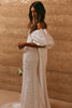 Puff Sleeve Satin Bridal Cape
