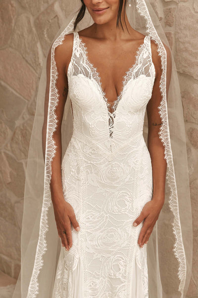 Carmen Lace Wedding Dress  Customised – Grace Loves Lace CA