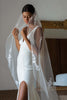 Grace gown with side split paired with the long Pierlot veil