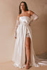 strapless short wedding dress paired with maxi skirt_L_