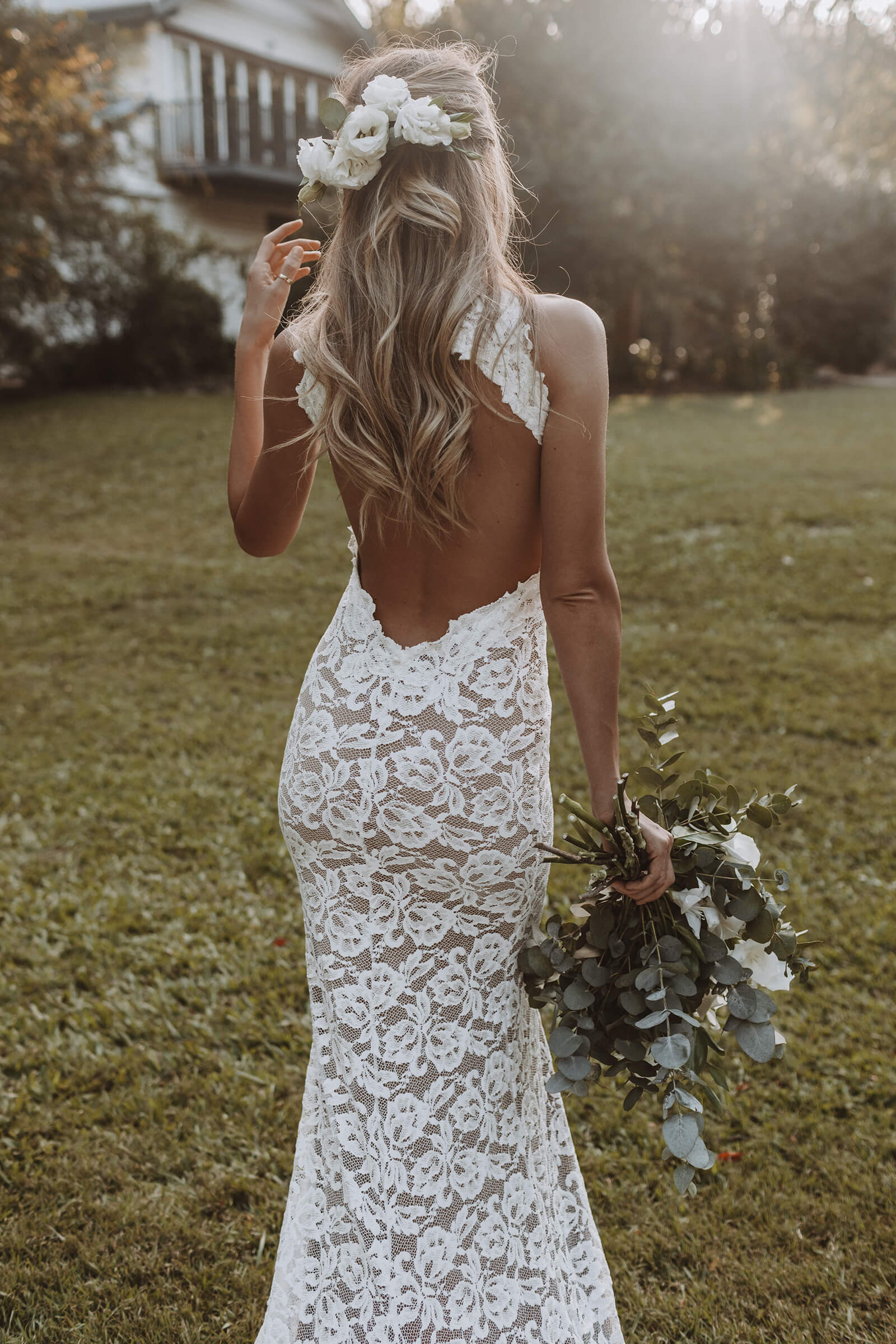 Low Back Gowns  Handcrafted Dresses – Grace Loves Lace UK