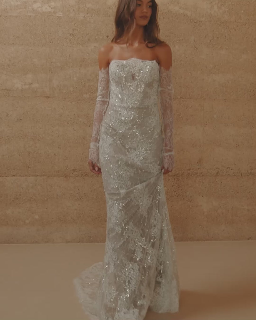 sparkly wedding dress