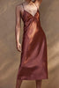 Grace Loves Lace Satin Midi Dress Copper Front