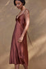 Grace Loves Lace Satin Midi Dress in Copper